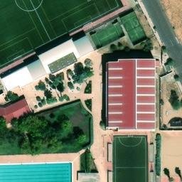 Sand Volleyball Court — aerial view