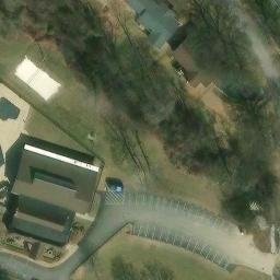 Sand Volleyball Court, MO — aerial view