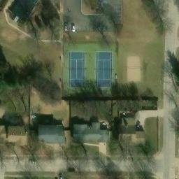 Volleyball Court, Creve Coeur, MO — aerial view