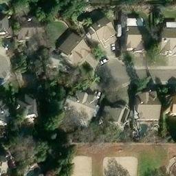 Sand Volleyball Court, Orangevale, CA — aerial view