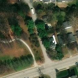 Sand Volleyball Court, Olivette, MO — aerial view