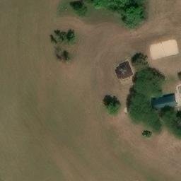 Sand Volleyball Court, KS — aerial view