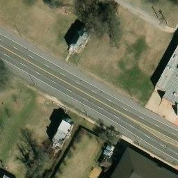 Sand Volleyball Court, St. Louis, MO — aerial view