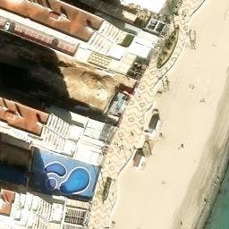 Sand Volleyball Court — aerial view