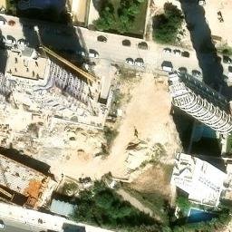 Vista aérea del solar de la calle Eslovaquia
