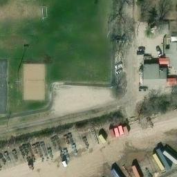 Sand Volleyball Court, Fairmont City, IL — aerial view