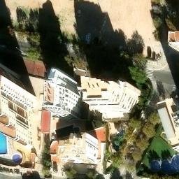 Vista aérea del aparcamiento de Baños de la Reina