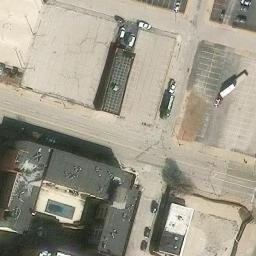 Sand Volleyball Court, St. Louis, MO — aerial view