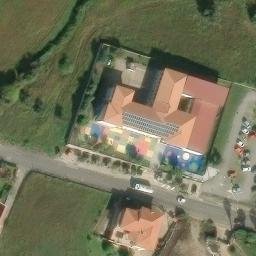 Volleyball Court near San Nicolò — aerial view
