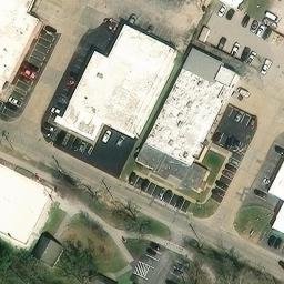 Sand Volleyball Court, Brentwood, MO — aerial view