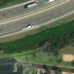Sand Volleyball Court, Shrewsbury, MO — aerial view