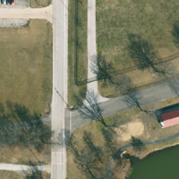 Sand Volleyball Court, Washington, MO — aerial view