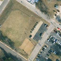 Sand Volleyball Court, Washington, MO — aerial view