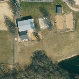 Sand Volleyball Court, Washington, MO — aerial view