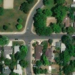 Sand Volleyball Court, Fruitridge Pocket, CA — aerial view