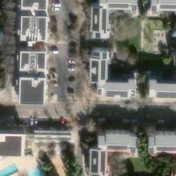Sand Volleyball Court, Davis, CA — aerial view
