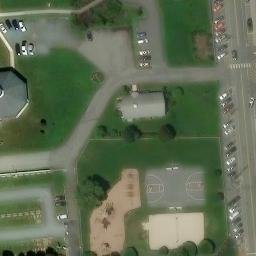 Sand Volleyball Court, Bethany Beach, DE — aerial view