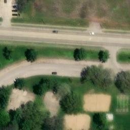 Sand Volleyball Court, Centralia, IL — aerial view