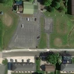 Sand Volleyball Court, Mascoutah, IL — aerial view
