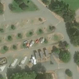 Sand Volleyball Court, Monte Rio, CA — aerial view