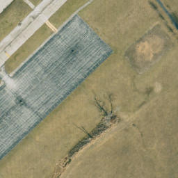 Sand Volleyball Court, Union, MO — aerial view