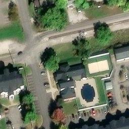 Sand Volleyball Court, Huntington, WV — aerial view