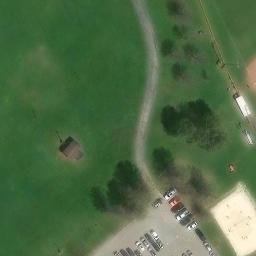 Sand Volleyball Court, IN — aerial view