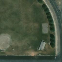Sand Volleyball Court, Lyman, UT — aerial view