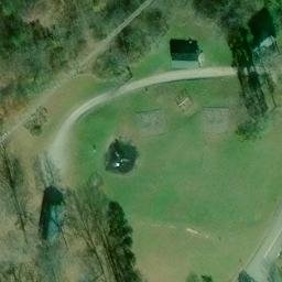 Grass Volleyball Court, WV — aerial view