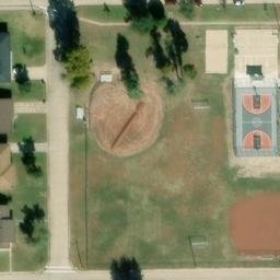 Volleyball Court, Great Bend, KS — aerial view