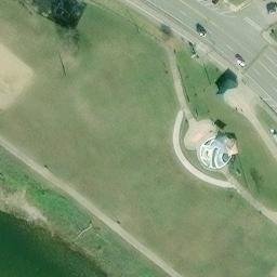 Volleyball Court, Charleston, WV — aerial view