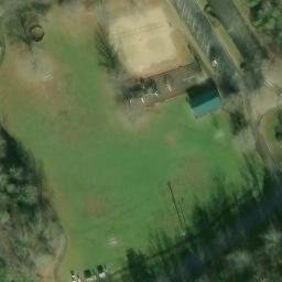 Sand Volleyball Court, KY — aerial view