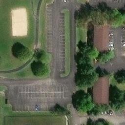 Sand Volleyball Court, New Albany, IN — aerial view