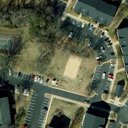 Volleyball Court, Fredericksburg, VA — aerial view