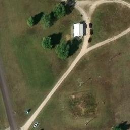 Sand Volleyball Court, Garnett, KS — aerial view