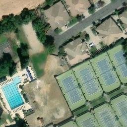 Sand Volleyball Court, Fairfield, CA — aerial view