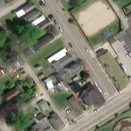 Sand Volleyball Court, New Albany, IN — aerial view