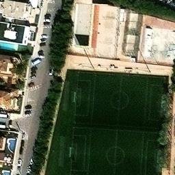 Volleyball Court near Elx / Elche — aerial view