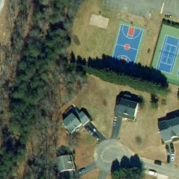 Hard Volleyball Court — aerial view
