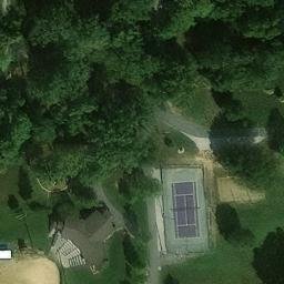 Volleyball Court, Holland, IN — aerial view