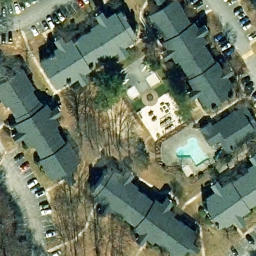 Sand Volleyball Court, VA — aerial view