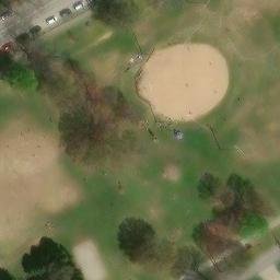 Sand Volleyball Court, Louisville, KY — aerial view