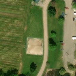 Sand Volleyball Court, KY — aerial view