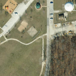 Sand Volleyball Court, Hillsboro, MO — aerial view