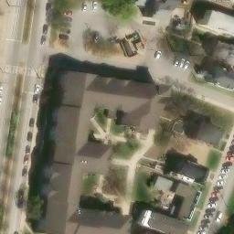Sand Volleyball Court, Louisville, KY — aerial view