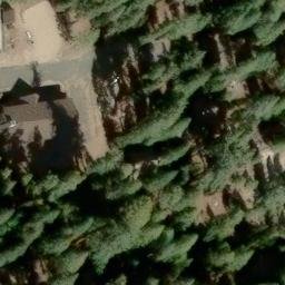 Sand Volleyball Court, Mi-Wuk Village, CA — aerial view