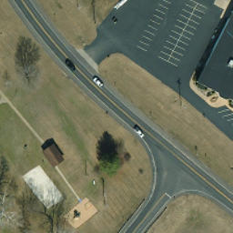 Sand Volleyball Court, De Soto, MO — aerial view