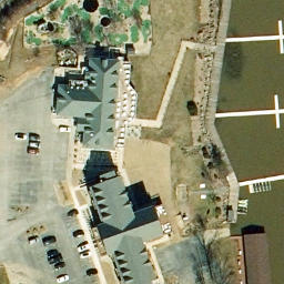 Sand Volleyball Court, VA — aerial view