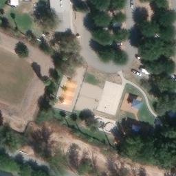Sand Volleyball Court, Isleton, CA — aerial view
