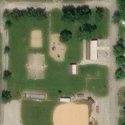 Sand Volleyball Court, Carmi, IL — aerial view